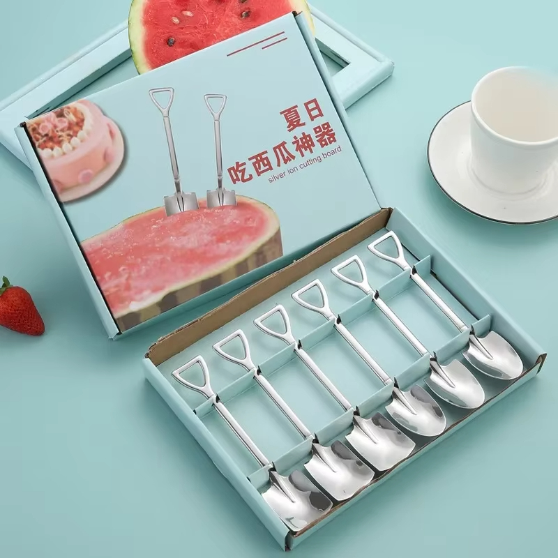 Ice Pick Pick - Cuillère créative en acier inoxydable, pastèque,