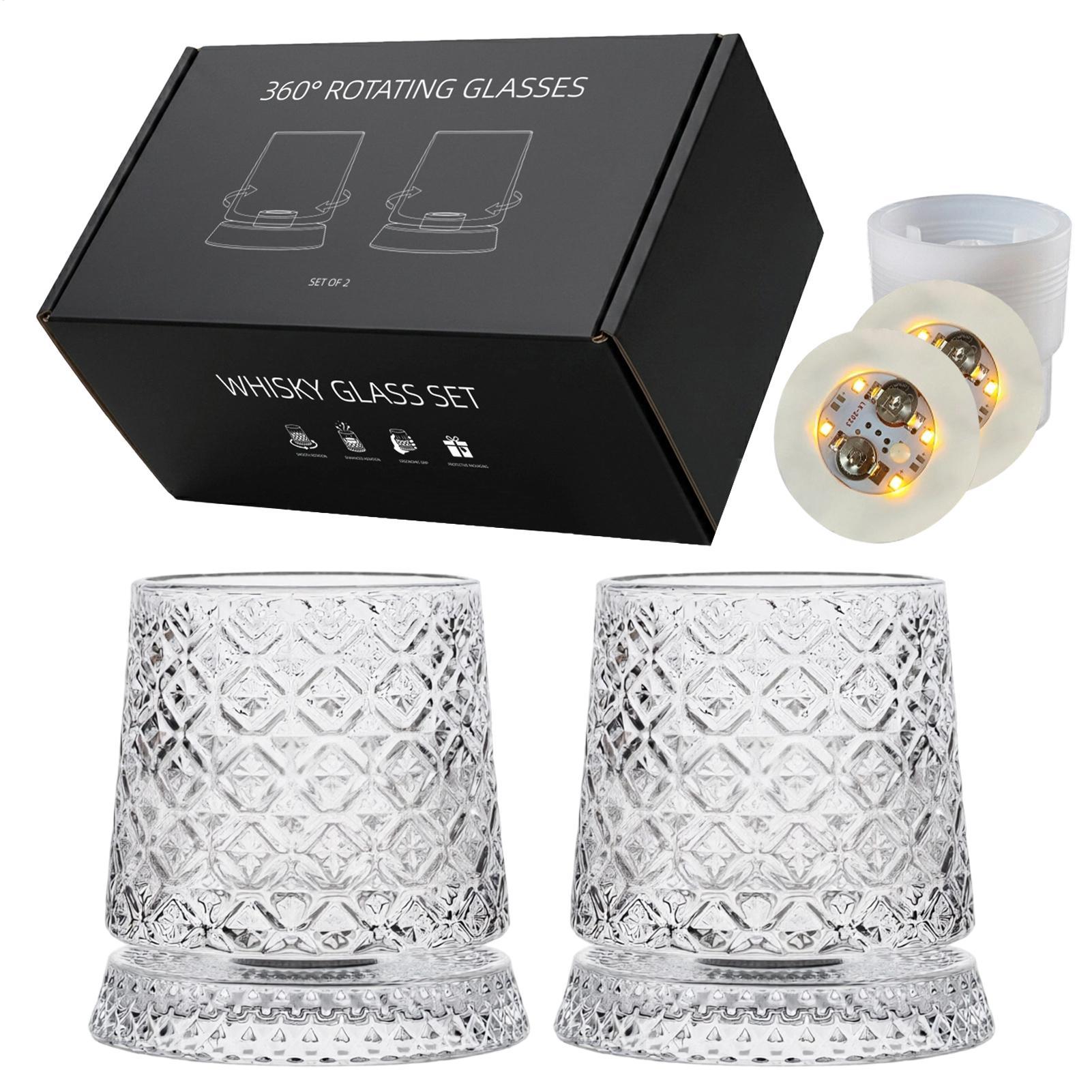 Old Fashioned Glass - Verre à whisky rotatif de 9,5