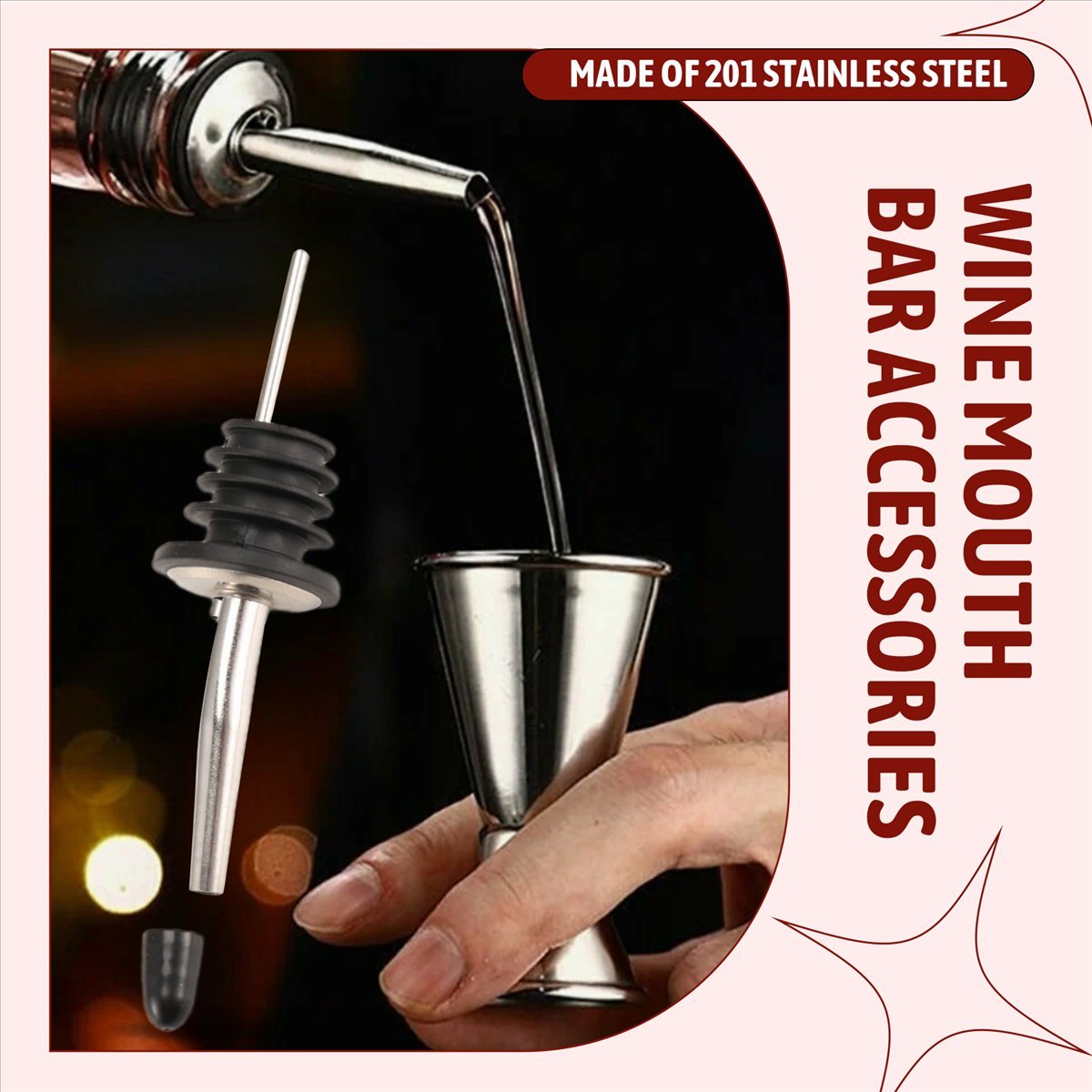 Speed Pourer Cap - REST 6 pièces Becs verseurs en