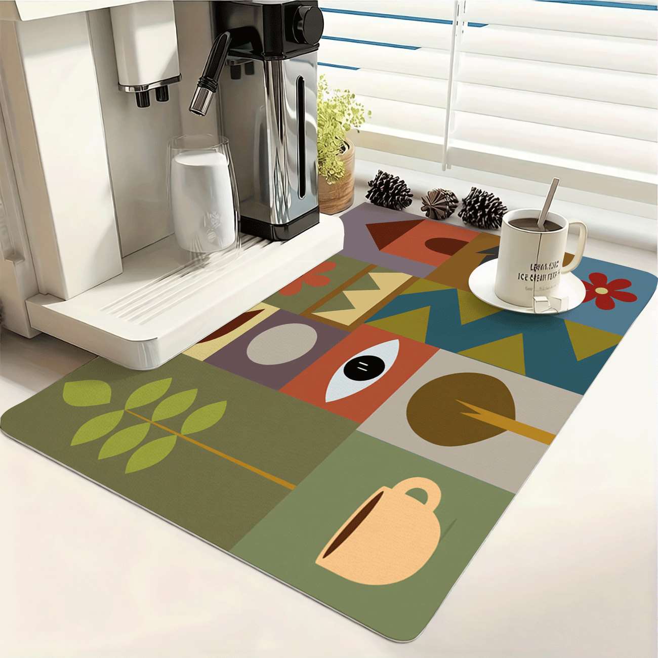 Tapis absorbant à imprimé géom - Bar Mat Rubber avis et prix